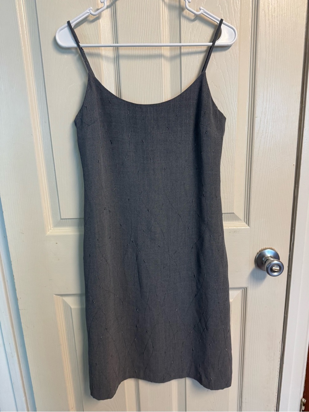 90s / Y2k vintage EMBROIDERED express dress gray